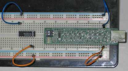 LogicCell and Extra IC on Breadboard with Power Wiring
