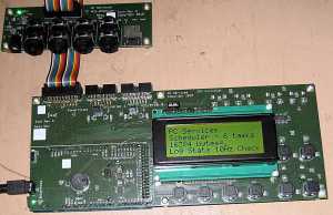 Board running a test scheduler application