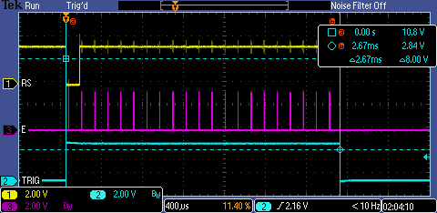 Original - 8 Bit mode Set Cursor write 20 characters