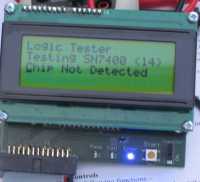 Display when test started with no device
