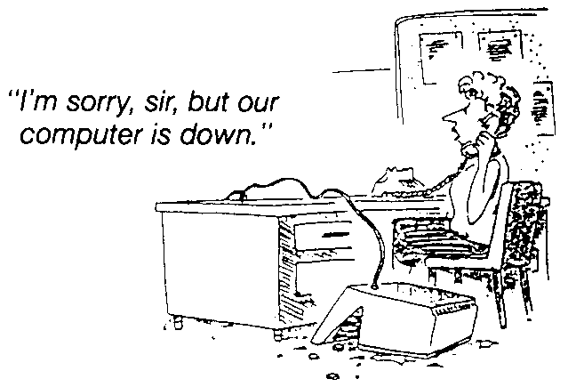 computer down cartoon